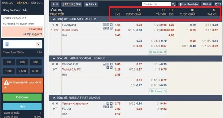 Kèo cược được lên liên tục tại thể thao 789Win